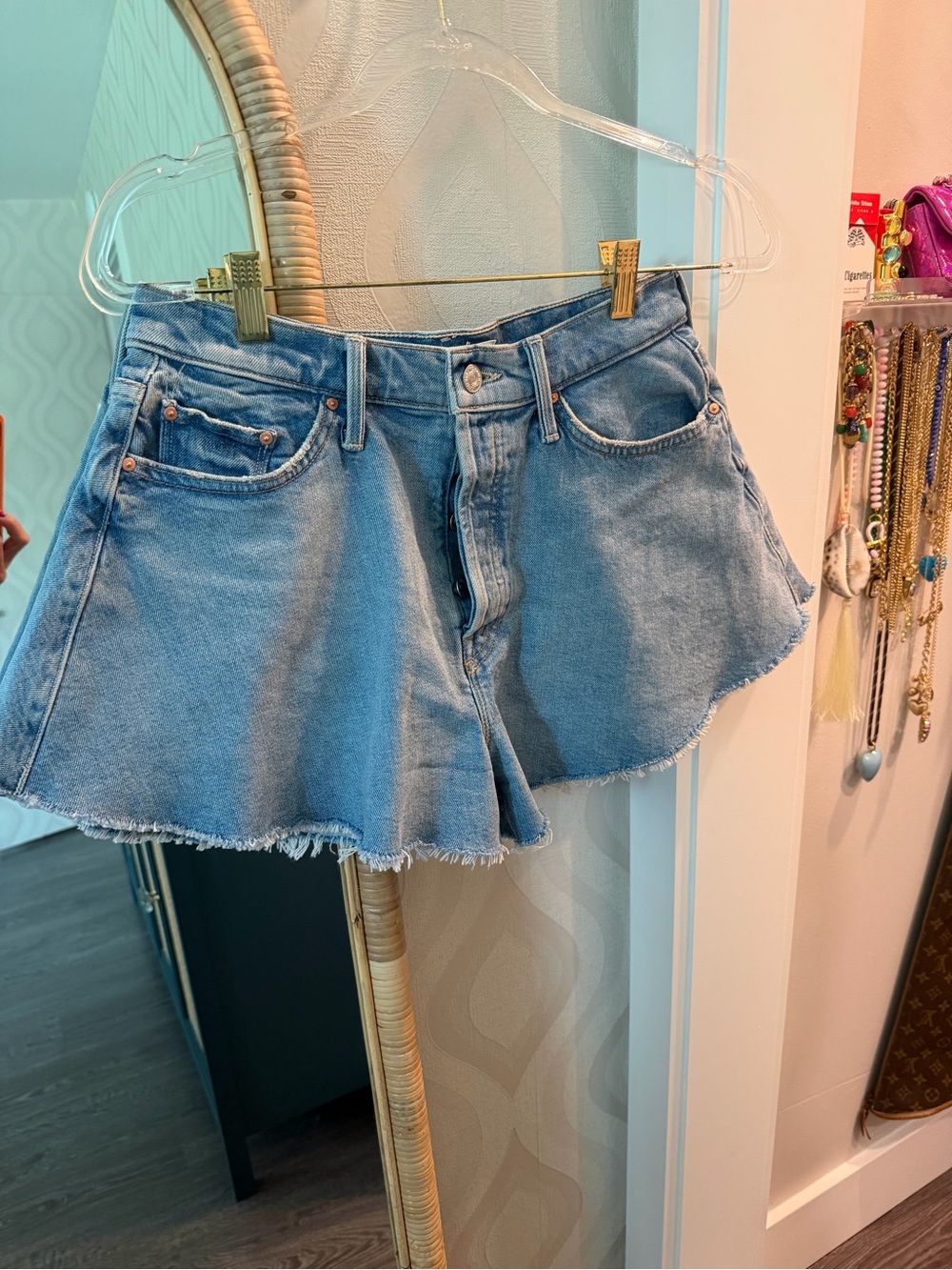 MOTHER DENIM “Skirt-Style” Women's denim Shorts